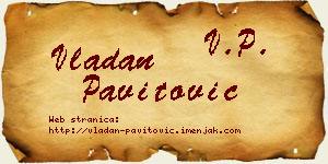Vladan Pavitović vizit kartica